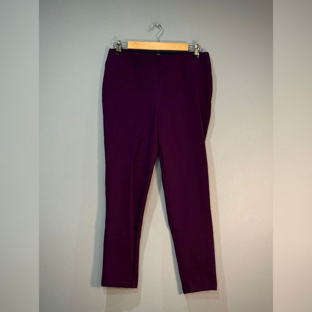 Purple Calvin Klein Pull-On Trousers Size 10 EUC